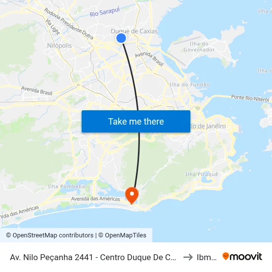 Av. Nilo Peçanha 2441 - Centro Duque De Caxias to Ibmec map
