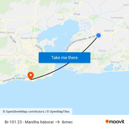 Br-101 23 - Manilha Itaboraí to Ibmec map