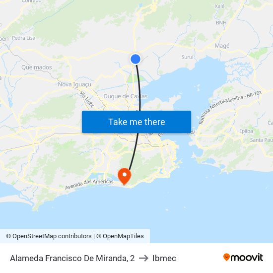 Alameda Francisco De Miranda, 2 to Ibmec map