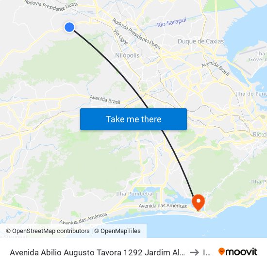 Avenida Abilio Augusto Tavora 1292 Jardim Alvorada Nova Iguaçu - Rio De Janeiro 26272 Brasil to Ibmec map