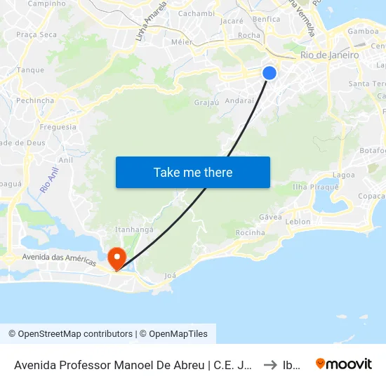 Avenida Professor Manoel De Abreu | C.E. João Alfredo to Ibmec map