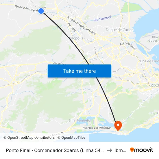 Ponto Final - Comendador Soares (Linha 541l) to Ibmec map