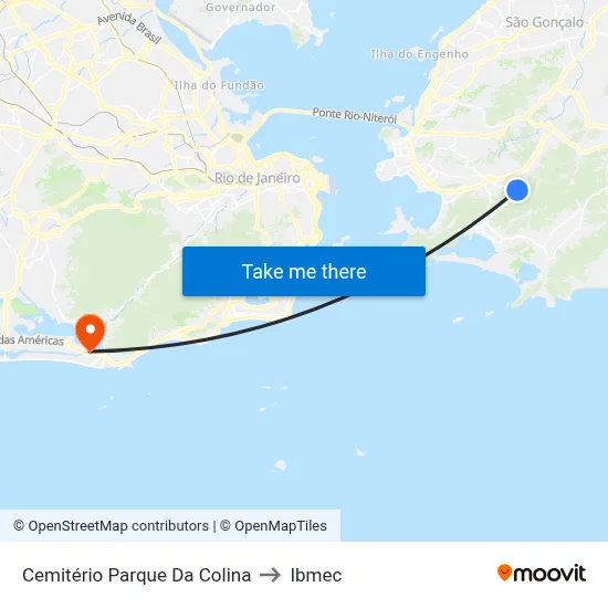 Cemitério Parque Da Colina to Ibmec map