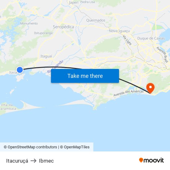 Itacuruçá to Ibmec map