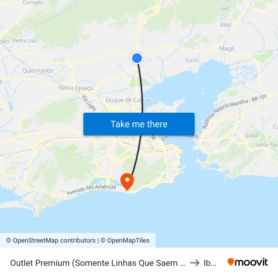 Outlet Premium (Somente Linhas Que Saem Da Br-493) to Ibmec map