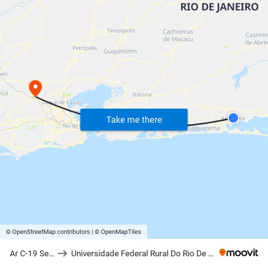 Ar C-19 Sentido Volta to Universidade Federal Rural Do Rio De Janeiro, Instituto Multidisciplinar map