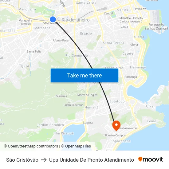 São Cristóvão to Upa Unidade De Pronto Atendimento map