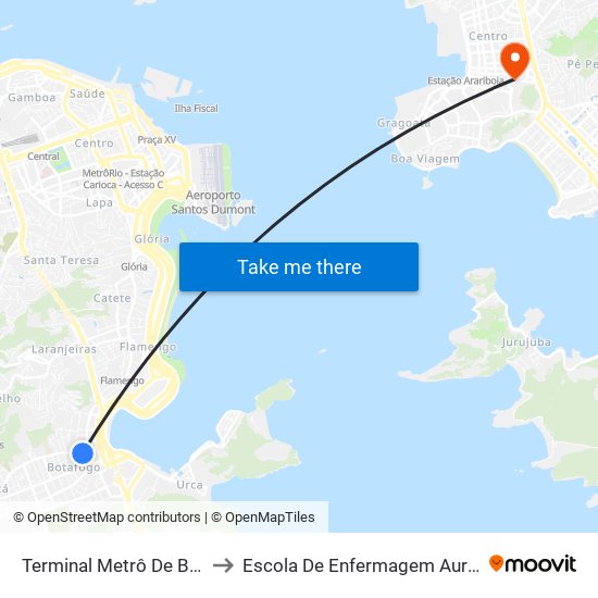 Terminal Metrô De Botafogo (Vila Isabel) to Escola De Enfermagem Aurora De Afonso Costa (Uff) map