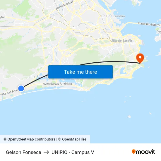 Gelson Fonseca to UNIRIO - Campus V map