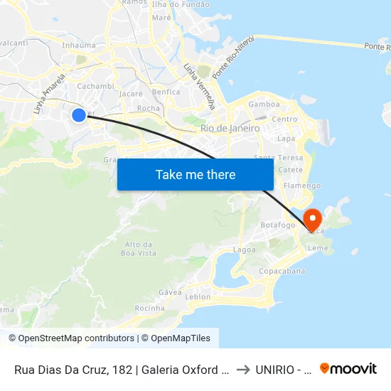 Rua Dias Da Cruz, 182 | Galeria Oxford / Méier Off-Shopping / Imperator to UNIRIO - Campus V map