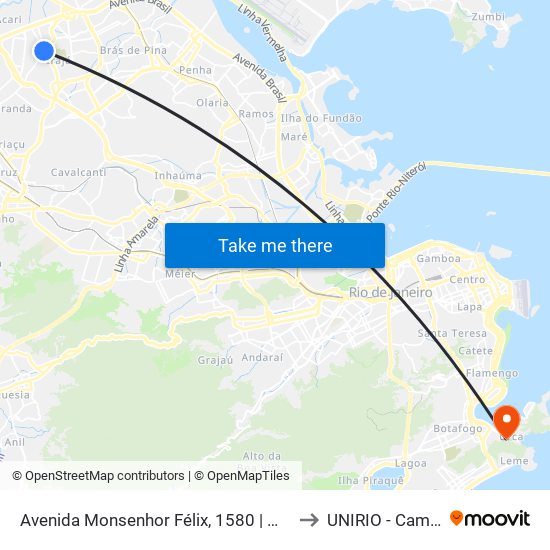 Avenida Monsenhor Félix, 1580 | Mundial Irajá to UNIRIO - Campus V map