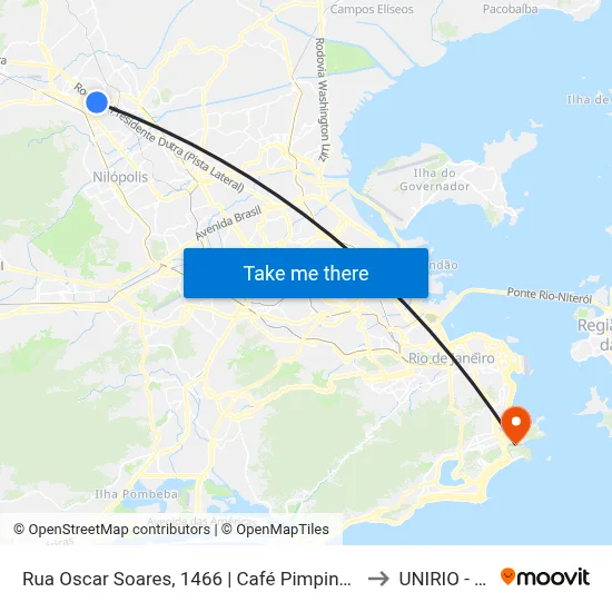 Rua Oscar Soares, 1466 | Café Pimpinela / Universidade Estácio De Sá to UNIRIO - Campus V map
