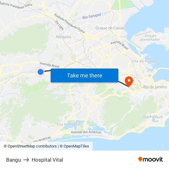 Bangu to Hospital Vital map