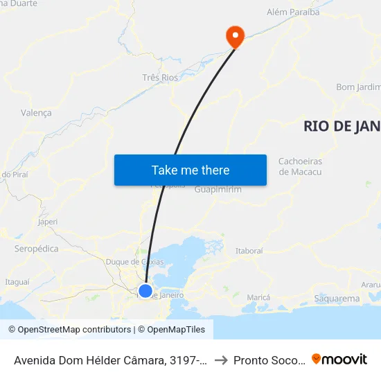 Avenida Dom Hélder Câmara, 3253 to Pronto Socorro map