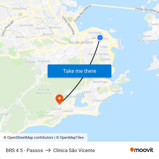 BRS 4 5 - Passos to Clínica São Vicente map