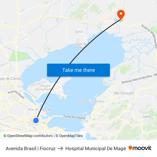 Avenida Brasil | Fiocruz to Hospital Municipal De Magé map