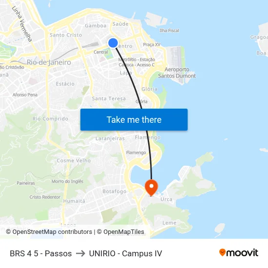 BRS 4 5 - Passos to UNIRIO - Campus IV map