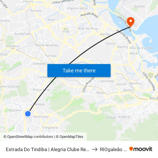 Estrada Do Tindiba | Alegria Clube Residencial | Caixa to RIOgaleão Cargo map