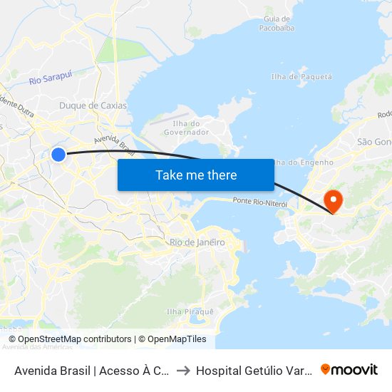 Avenida Brasil | Acesso À Coelho Neto to Hospital Getúlio Vargas Filho map