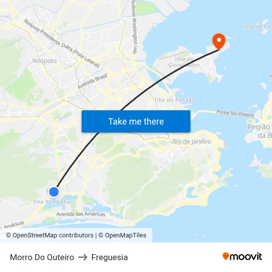 Morro Do Outeiro to Freguesia map