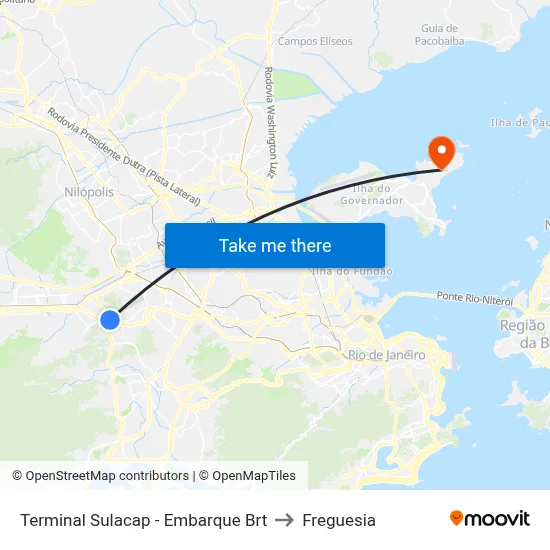Terminal Sulacap - Embarque Brt to Freguesia map