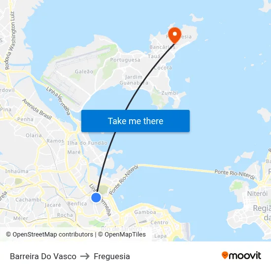 Barreira Do Vasco to Freguesia map