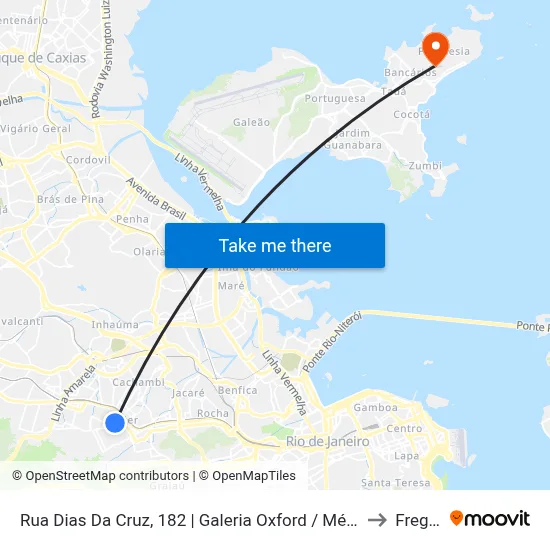 Rua Dias Da Cruz, 182 | Galeria Oxford / Méier Off-Shopping / Imperator to Freguesia map
