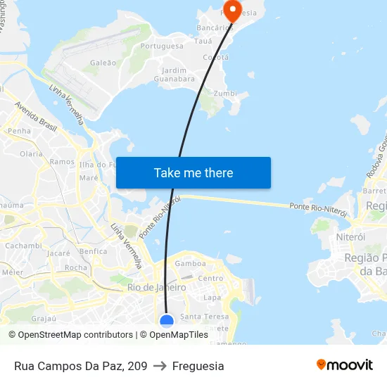 Rua Campos Da Paz, 209 to Freguesia map