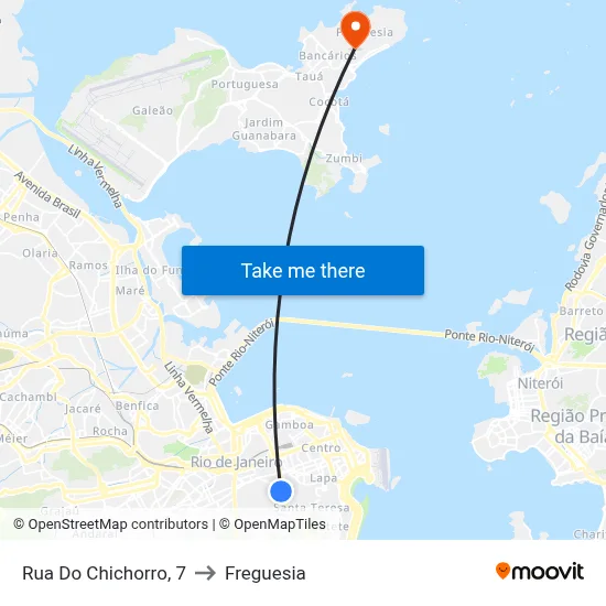 Rua Do Chichorro, 7 to Freguesia map