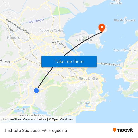 Instituto São José to Freguesia map