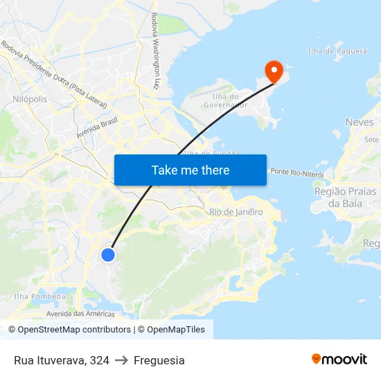 Rua Ituverava, 324 to Freguesia map
