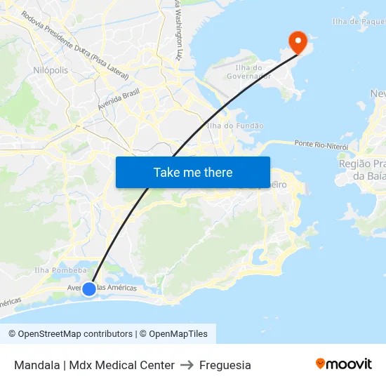 Mandala | Mdx Medical Center to Freguesia map