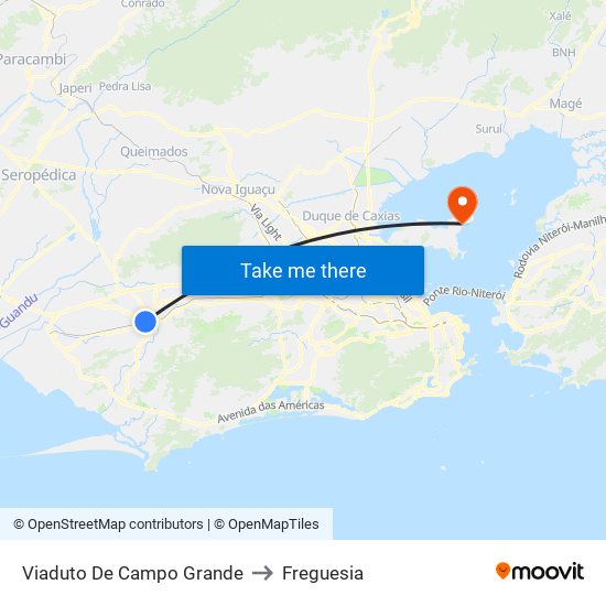 Viaduto De Campo Grande to Freguesia map
