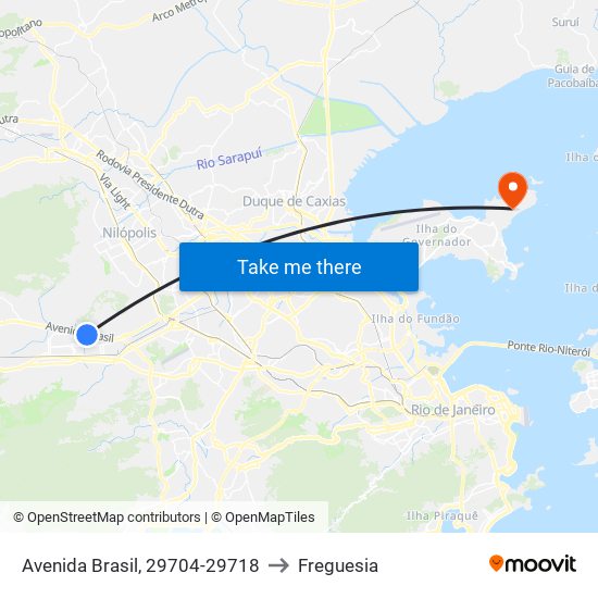 Avenida Brasil, 29704-29718 to Freguesia map