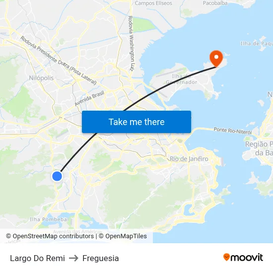 Largo Do Remi to Freguesia map