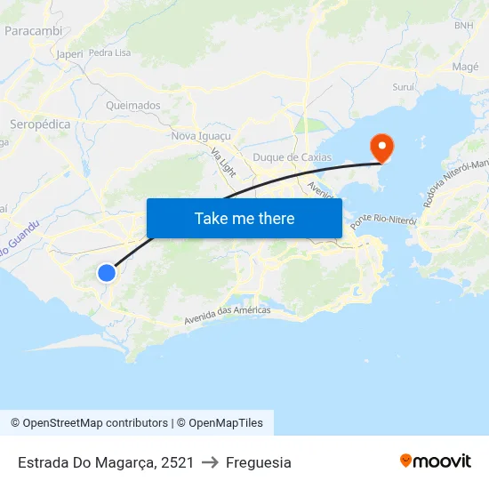 Estrada Do Magarça, 2521 to Freguesia map