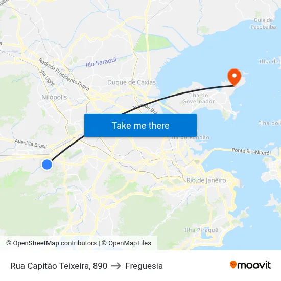Rua Capitão Teixeira, 890 to Freguesia map
