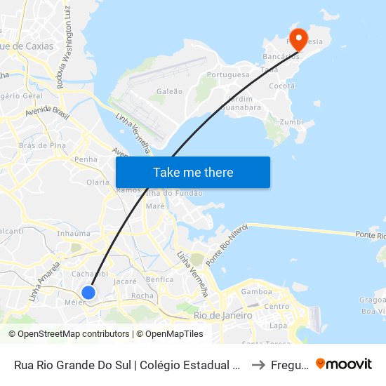 Rua Rio Grande Do Sul | Colégio Estadual Central Do Brasil to Freguesia map