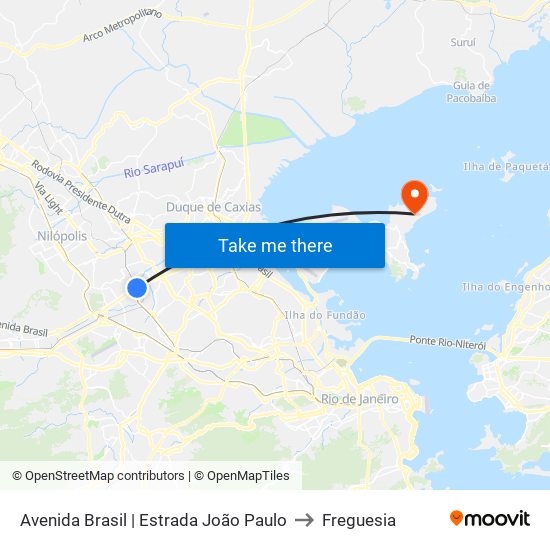 Avenida Brasil | Estrada João Paulo to Freguesia map