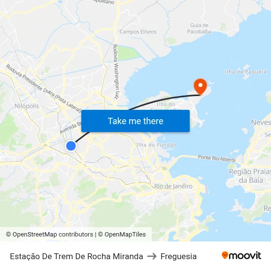 Estação De Trem De Rocha Miranda to Freguesia map