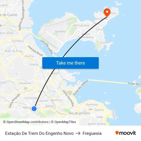 Estação De Trem Do Engenho Novo to Freguesia map