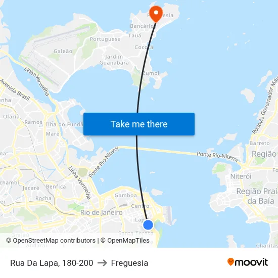 Rua Da Lapa, 180-200 to Freguesia map