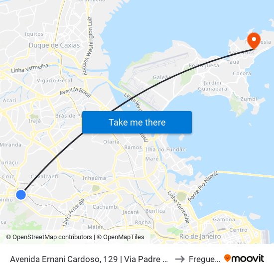 Avenida Ernani Cardoso, 129 | Via Padre Telêmaco to Freguesia map