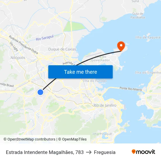 Estrada Intendente Magalhães, 783 to Freguesia map