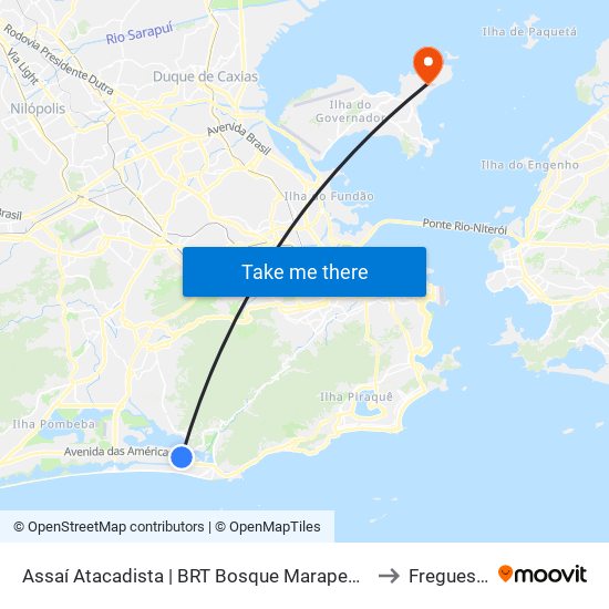 Assaí Atacadista | BRT Bosque Marapendi to Freguesia map