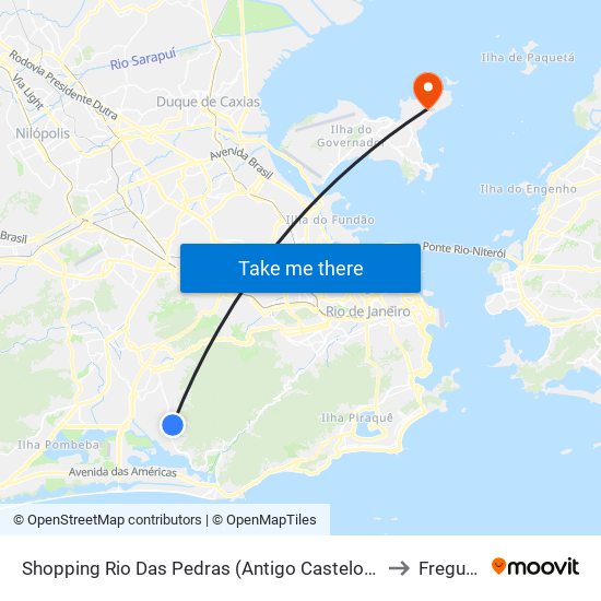 Shopping Rio Das Pedras (Antigo Castelo Das Pedras) to Freguesia map