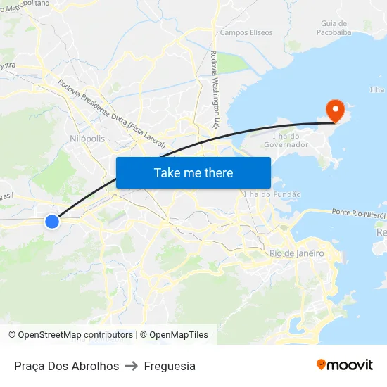 Praça Dos Abrolhos to Freguesia map
