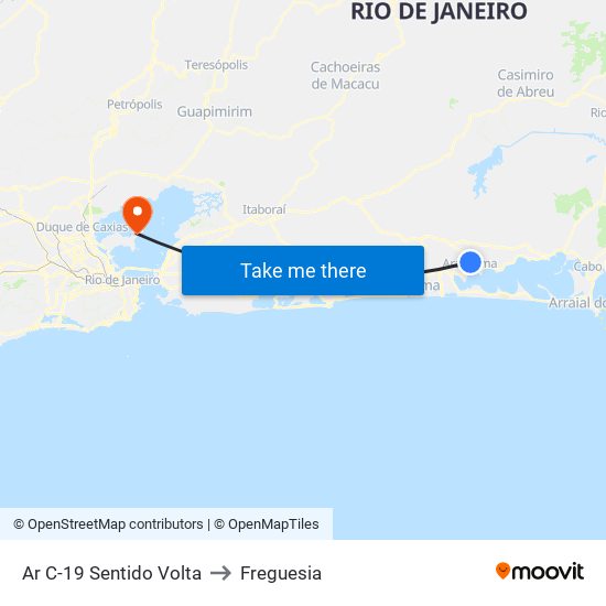 Ar C-19 Sentido Volta to Freguesia map