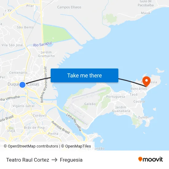 Teatro Raul Cortez to Freguesia map