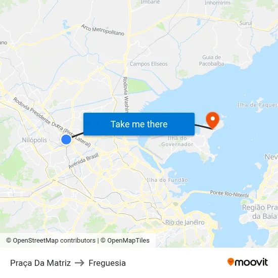 Praça Da Matriz to Freguesia map